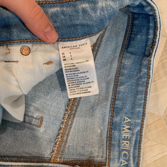 American Eagle Light Wash Mom Shorts - Picture 2 of 3